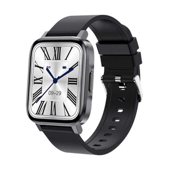 F60 Smart Bracelet Body Temperature Hour Point Heart Rate Blood Pressure True Blood Oxygen Monitoring Sports Pedometer Watch (Black)