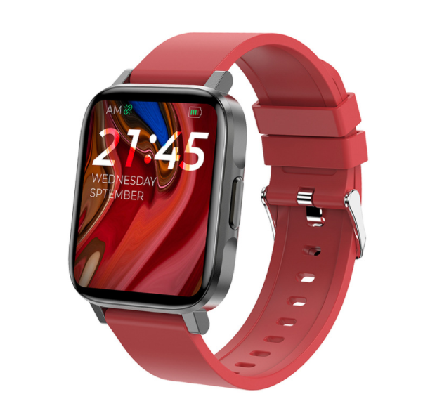 F60 Smart Bracelet Body Temperature Hour Heart Rate Blood Pressure True Blood Oxygen Monitoring Sports Pedometer Watch (Red)
