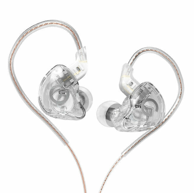 In-ear dynamic wired headphones (clear - standard)
