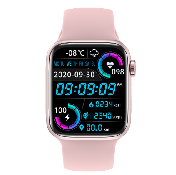 IW07PRO Bluetooth Call Smart Watch Heart Rate Monitoring Bracelet (Pink)