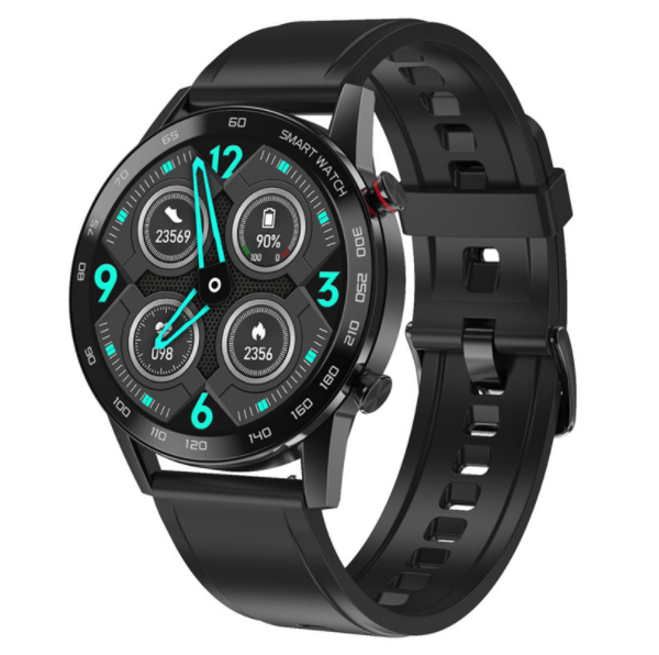 Smart Watch DT95 Bluetooth Call Payment Exercise Heart Rate Blood Pressure Blood Oxygen ECG Monitoring Sleep Information Reminder (TPU-Black)