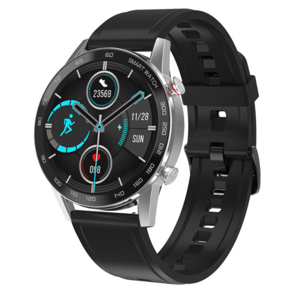 Smart Watch DT95 Bluetooth Call Payment Exercise Heart Rate, Blood Pressure, Blood Oxygen, ECG Monitoring, Sleep Information Reminder (TPU-Silver Black)