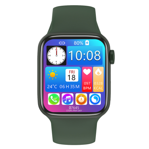 IW07PRO Bluetooth Call Smart Watch Heart Rate Monitoring Bracelet (Green)