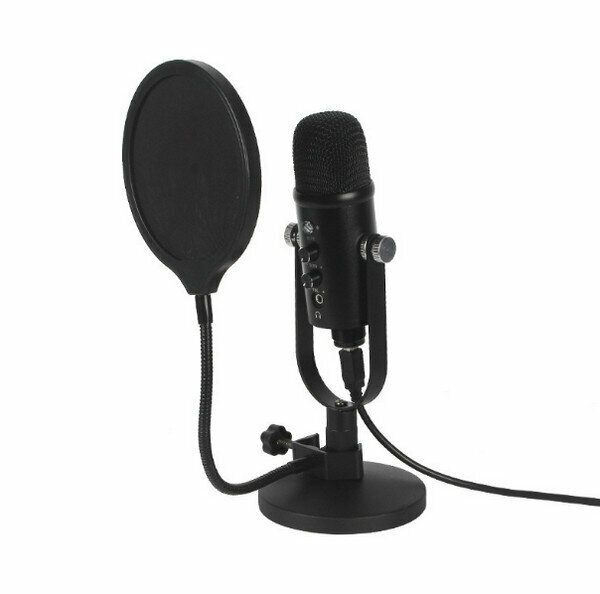 Wired condenser microphone - black standard + small blowout resistance