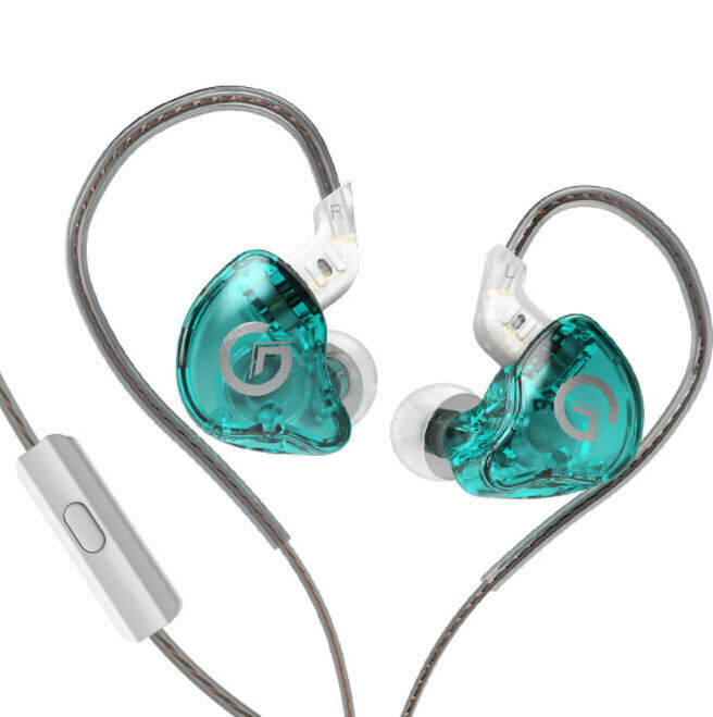 In-ear dynamic wired headphones (translucent - with microphone)