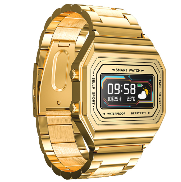 i6 Fashion Smart Watch Heart Rate Blood Pressure Monitoring Step Counting Multisport Mode Bracelet (Gold)