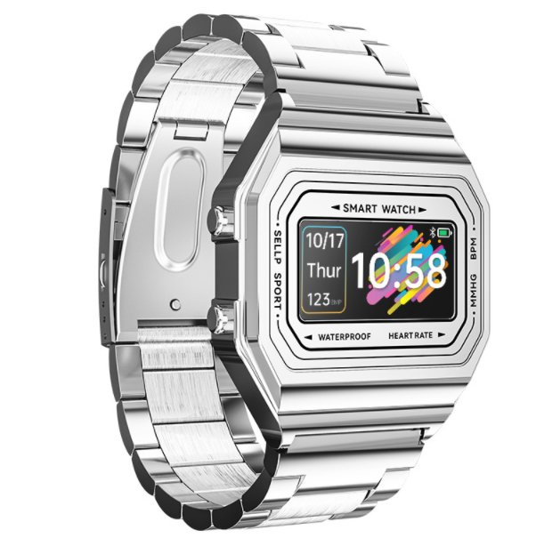 i6 Fashion Smart Watch Heart Rate Blood Pressure Monitoring Step Counting Multisport Mode Bracelet (Silver)