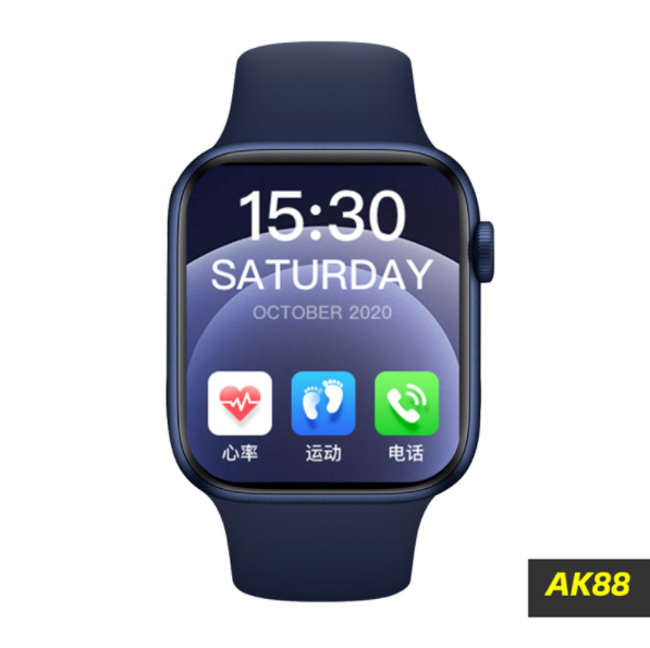 Smart Watch AK88 Bluetooth Call Heart Rate Blood Pressure Sleep Monitoring Play Music Bracelet (Blue)