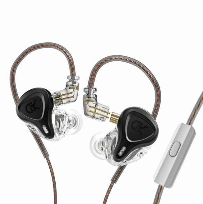In-ear dynamic wired headphones (flint black - with microphone)