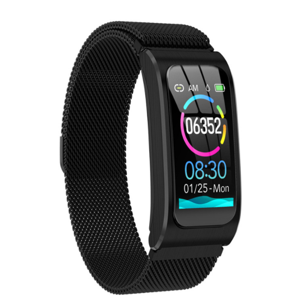 Metal D8 Bluetooth Sports Smart Watch Bluetooth Remote Control Photo Sleep Monitoring Health Wear AK12 (Black)