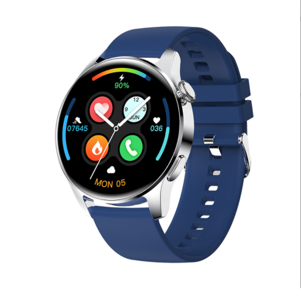 i29 Bluetooth Call Smart Watch Heart Rate, Blood Pressure, Exercise, Sleep Monitoring, Music Playback (TPU-Silver Blue)