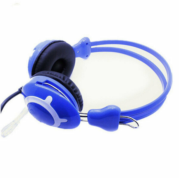 Wired headset with microphone - 818 blue