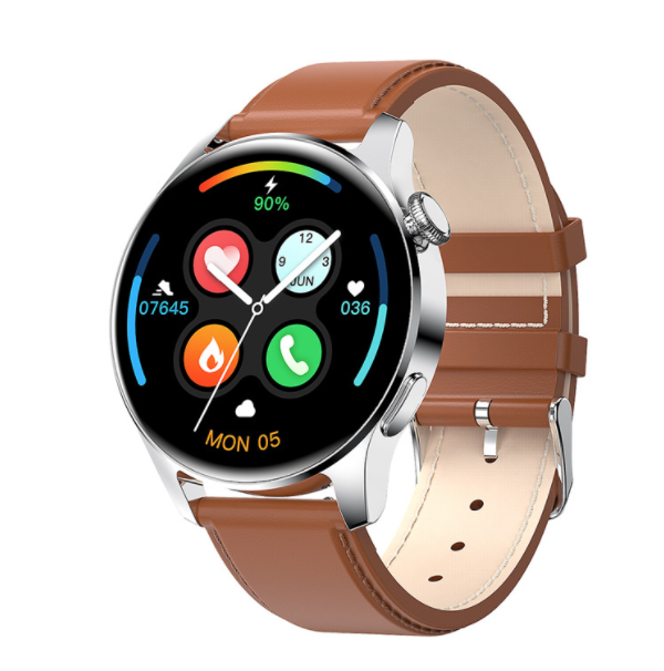 i29 Bluetooth Call Smart Watch Heart Rate, Blood Pressure, Exercise, Sleep Monitoring, Music Playback (Belt-Silver Brown)