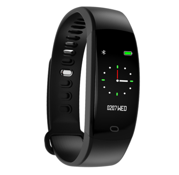 F64 Smart Bracelet Heart Rate Blood Oxygen Monitoring Sports Pedometer Watch Sleep Compatible IOS Android Universal (Black)