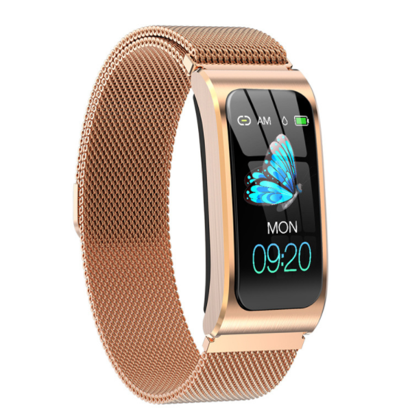 Metal D8 Bluetooth Sports Smart Watch Bluetooth Remote Control Photo Sleep Monitoring Health Wear AK12 (Gold)
