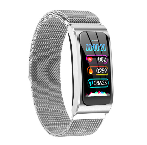 Metal D8 Bluetooth Sports Smart Watch Bluetooth Remote Control Photo Sleep Monitoring Health Wear AK12 (Silver Gray)