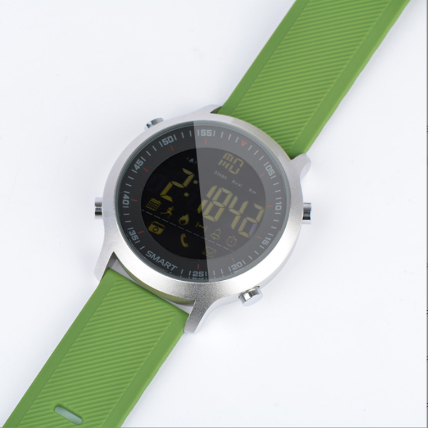 EX18 Smart Watch Sports Step Counting Phone Message Alarm Clock Reminder Bluetooth Waterproof Luminous Dial Super Long Time (Green)