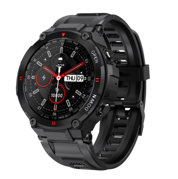 K22 Bluetooth Call Watch Super Heart Rate Blood Pressure Monitoring Long Standby Female Menstrual Cycle Reminder (Black)