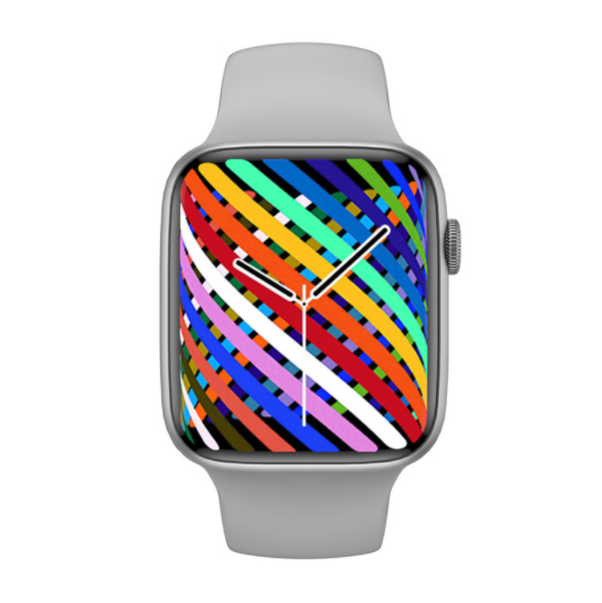 DT7+ Bluetooth Call Smart Watch Heart Rate and Blood Pressure Monitoring WeChat Pay (Silver Gray)