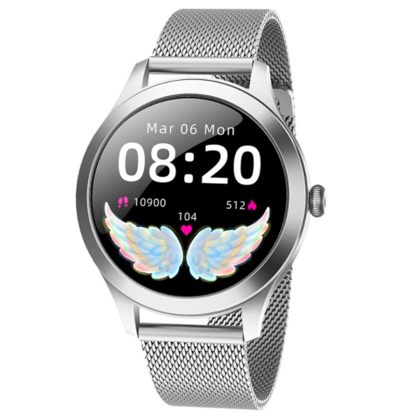 KW10PRO Women's Smart WatchHeart Rate, Blood Pressure, Blood Oxygen, Sleep Health Monitoring, Pedometer Bracelet (Silver Steel)