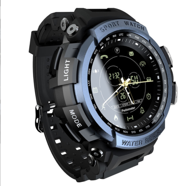 MK28 Smart Watch Sports Bracelet Outdoor Health Management Step Counting Bluetooth 4.0 Mountaineering Waterproof (Blue)