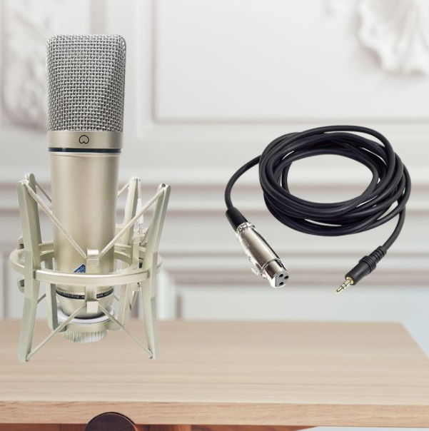 Live Microphone Microphone E300 Condenser Microphone Sound Card Computer Desktop Mobile Phone National K Song Recording Handheld (U87)