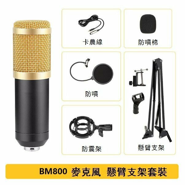 Microphone - BM800 Wired Condenser Microphone (Cantilever Stand Set)