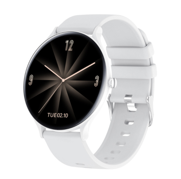 QW13 Smart Bracelet Thin Large ScreenFull Circle Full TouchHeart Rate, Blood Oxygen, Blood Pressure Detection, Incoming Call Waterproof Sports Watch (White)