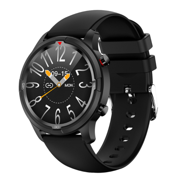 Dual-mode TW26 Bluetooth Call Smart Watch Local Music TWS Storage Songs Continuous Heart Rate Monitoring (TPU-Black)