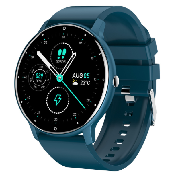 ZL02D Smart Bracelet Step Counting Sports Bracelet Weather Forecast Heart Rate Blood Pressure Message Reminder Watch (Blue)