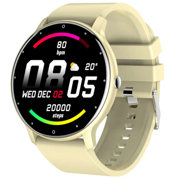 ZL02D Smart Bracelet Step Counting Sports Bracelet Weather Forecast Heart Rate and Blood Pressure Message Reminder Watch (Yellow)