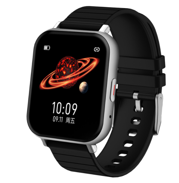 Z3 Bluetooth Call Smart Watch Custom Dial Heart Rate Blood Pressure Blood Oxygen Monitoring Sports Bracelet (Silver Black)