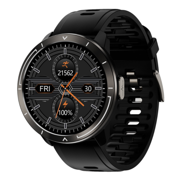 M18plus Smart Band ECG+PPG ECG Heart Rate and Blood Pressure Measurement Information Reminder Round Screen Watch (Black + TPU Black)