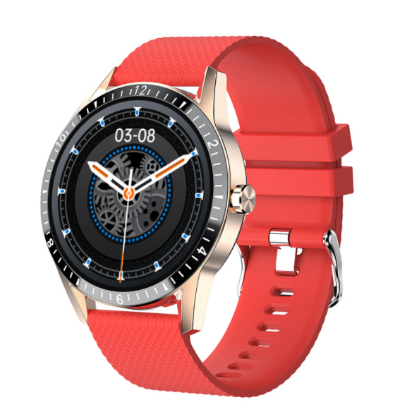 Y20 Smart Band Bluetooth Call Full Circle Full Touch Custom Watch Face SOS Dial Smart Call Watch (Red)