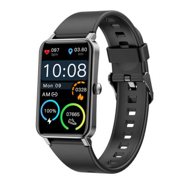 ZX18 Smart Watch Health Sleep Blood Oxygen Blood Pressure Heart Rate Monitoring Multi-function Sports Bracelet (All Black)
