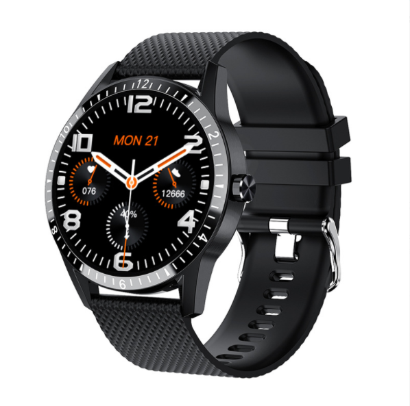 Y20 Smart Band Bluetooth Call Full Circle Full Touch Custom Watch Face SOS Dial Smart Call Watch (All Black)