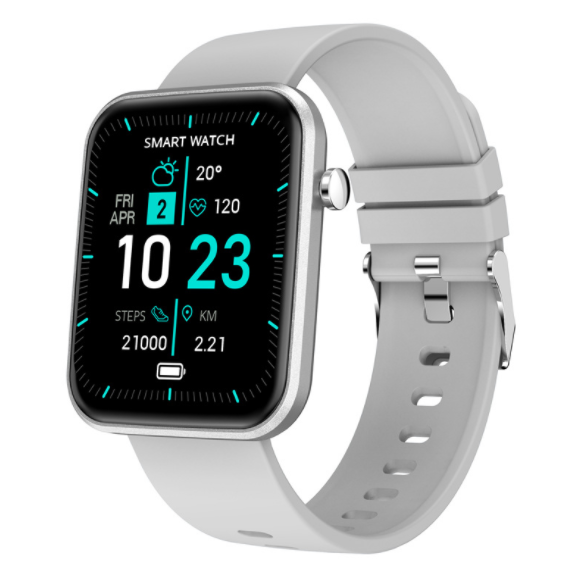 Z15C Smart Watch 1.69 Inch Full Touch Screen Heart Rate, Blood Pressure, Blood Oxygen Exercise Bracelet (Silver Gray)