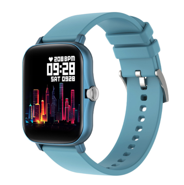 P8 PLUS Smart Watch Heart Rate Blood Pressure Sports Fashion Multi-function Bracelet (Blue)