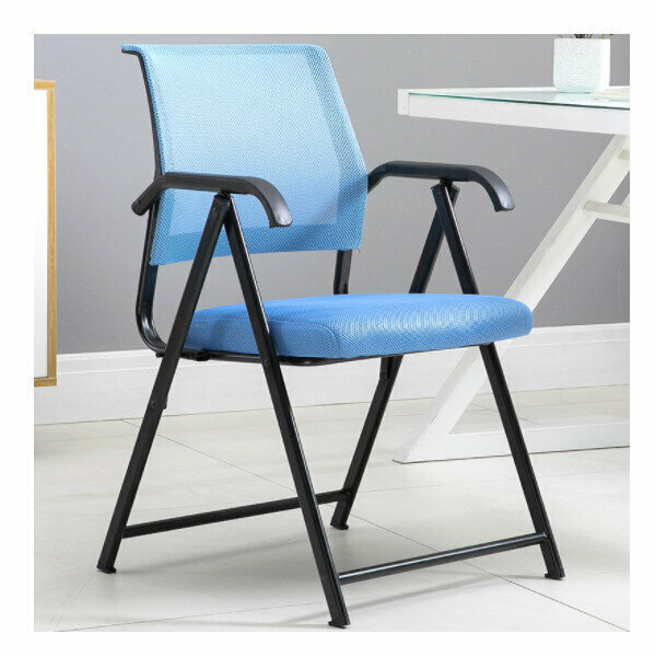Folding Computer Chair Dining Chair (Blue)