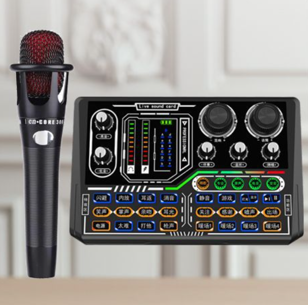 P16 Live Streaming Equipment Set (P16 + E300 + Tripod Microphone Stand + Disc Mobile Phone Holder + Headset + OTG Cable)