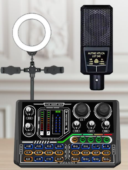 P16 Live Streaming Equipment Set (P16 + 240 + Duck Paw Bracket + Desktop Fill Light Bracket + Headset + OTG Cable)