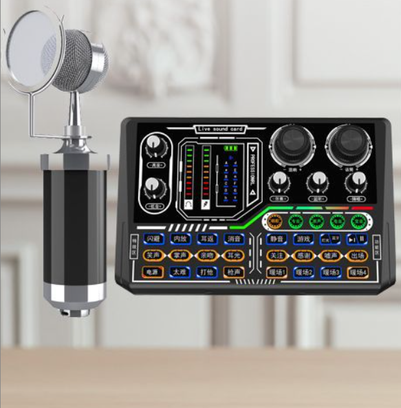 P16 Live Streaming Equipment Set (P16 + Baby Bottle Microphone + Duck Palm Microphone Holder + Disc Mobile Phone Holder + Headset + OTG Cable)