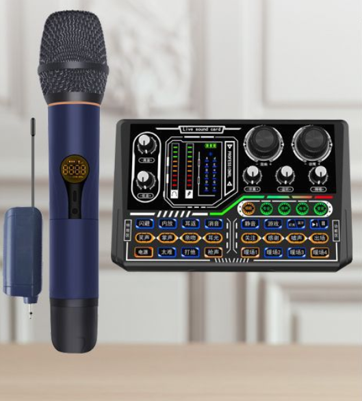P16 Live Streaming Equipment Set (P16 + W-15 Single Microphone + Wireless Monitoring Headphones + OTG Cable + Disc Microphone Holder + Disc Mobile Phone Holder)