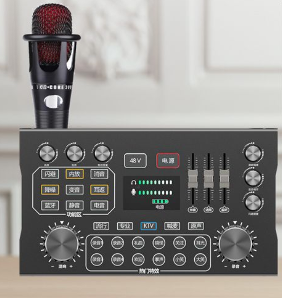 P12 Live Streaming Equipment Set (P12 + E300 + Triangle Microphone Stand + Disc Mobile Phone Holder + Headset + OTG (Choose One of the Two))