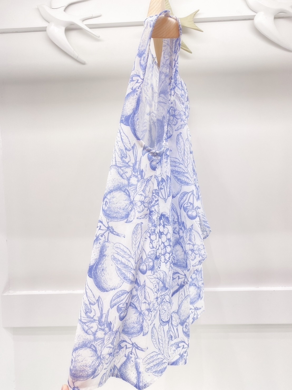 水果圖無袖雪紡上衣