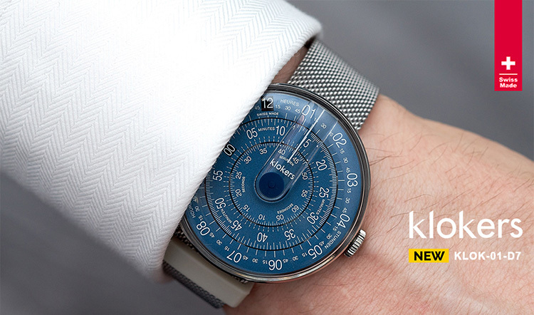 KLOK-01-D7 午夜藍錶頭+米蘭錶帶