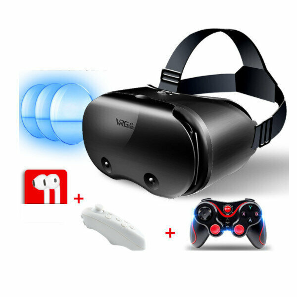 VR Glasses 3D Glasses (VRGX7 - Blu-ray + Headset + VR Controller + Gamepad)