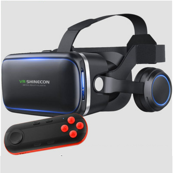 激抵VR眼鏡戴式耳機一體智能3d眼鏡（6代耳機版+051遙控）