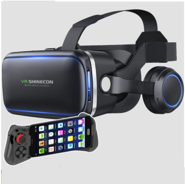 熱賣VR眼鏡戴式耳機一體智能3d眼鏡（6代耳機版+058手柄）