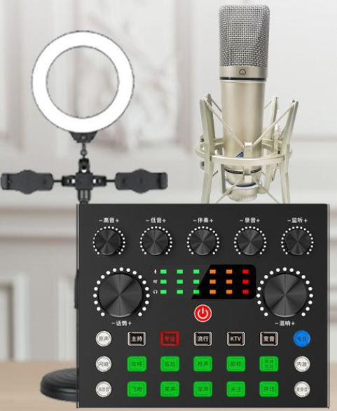 V80 Live Streaming Equipment Set (V80 + U87 + Cantilever Microphone Stand + 16CM Fill Light Desktop Stand + Headset + OTG (Choose One of the Two))